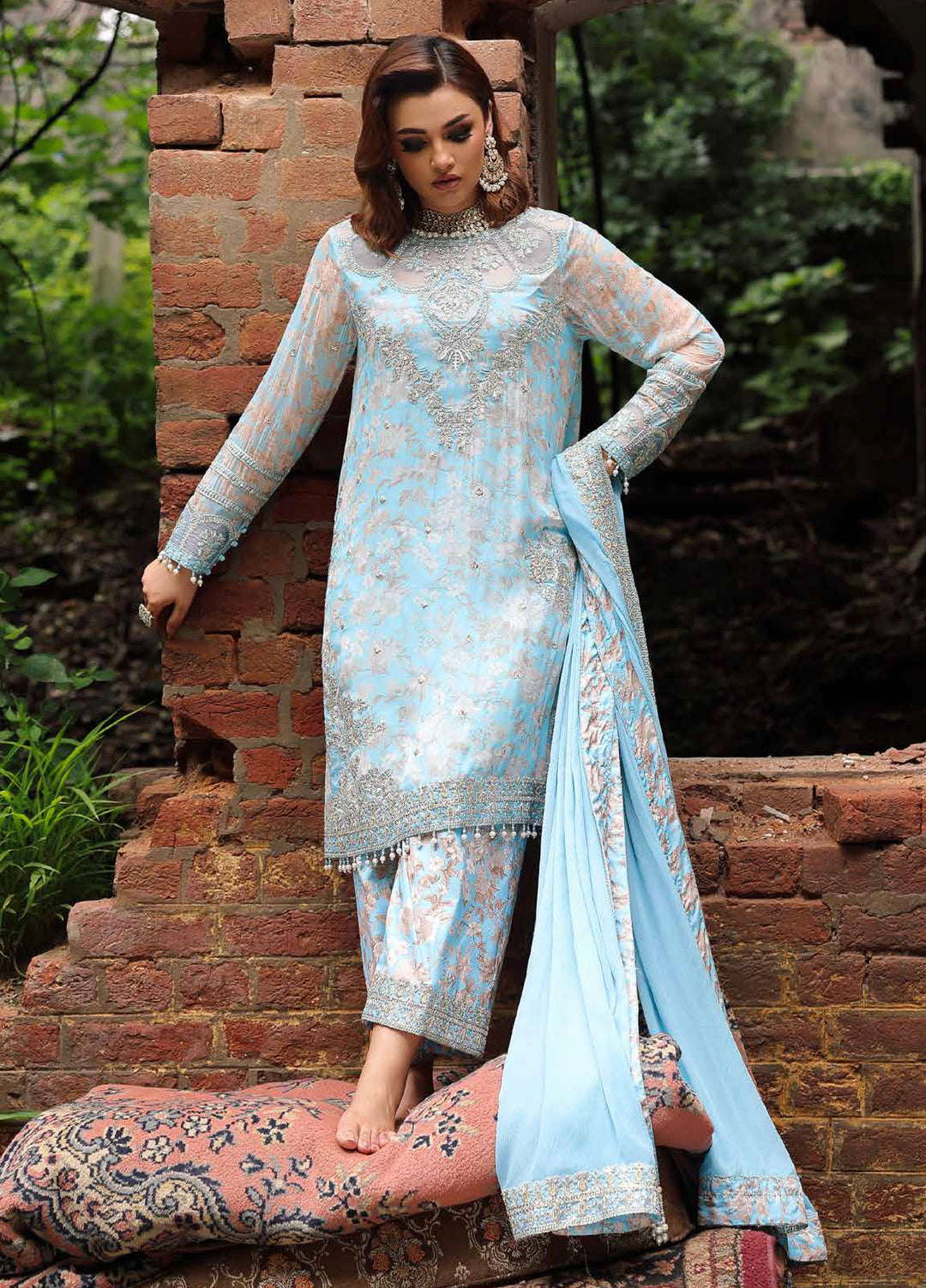 Vasal by Charizma Unstitched Embroidered Chiffon 3 Piece Suit CHR26UVC VSL6-15 - Festive Collection