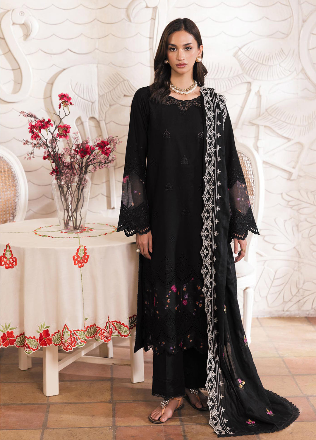 Nissa by Rajbari Unstitched Chikankari Embroidered Lawn 3 Piece Suit RB26UNCL D-11 - Summer Collection
