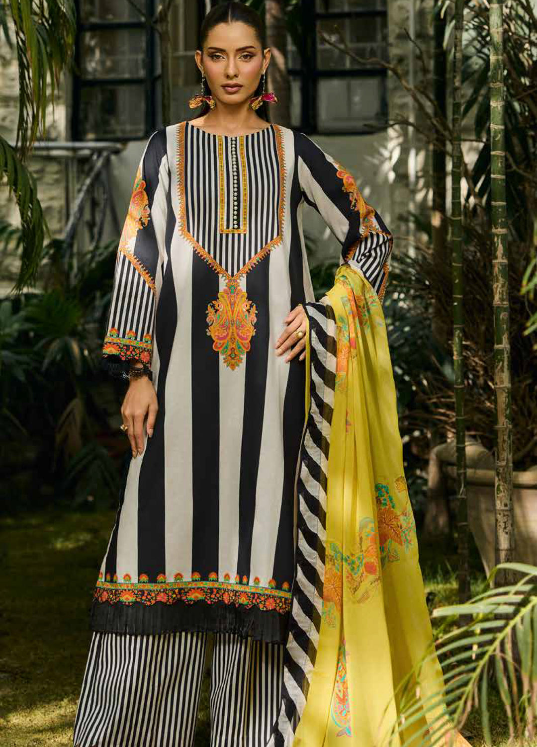 C Prints by Charizma Unstitched Printed Lawn 3 Piece Suit CHR26ULP CP6-14 - Summer Collection