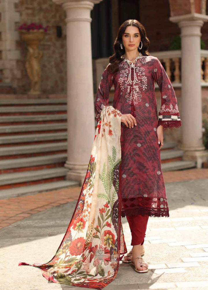 Signature Prints by Nureh Unstitched Printed Lawn Zari 3 Piece Suit NU26USLZ SP-208 - Summer Collection