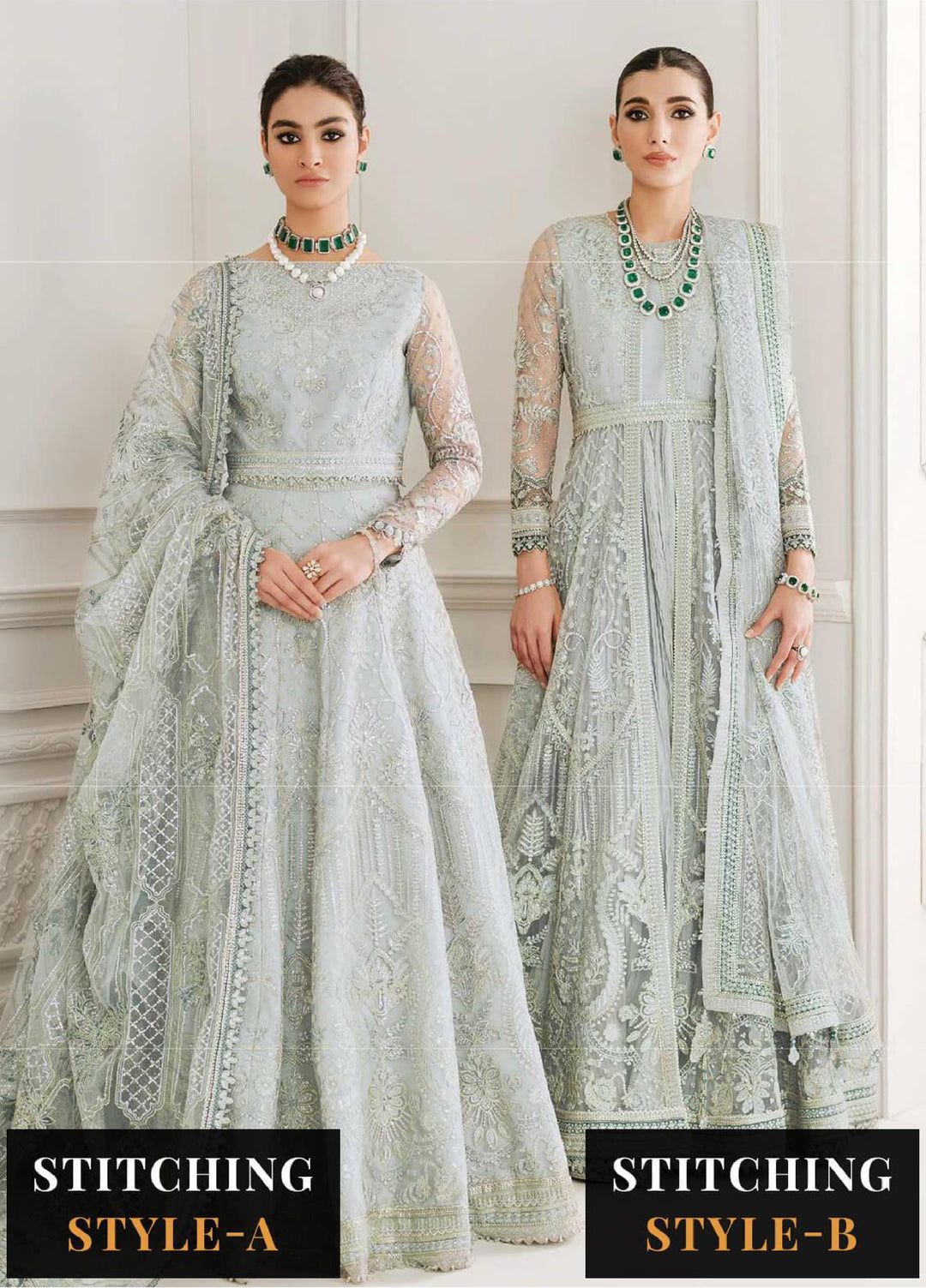 Chantelle by Baroque Unstitched Embroidered Net 3 Piece Suit BQ26UFC BQU-CH10-D05 - Festive Collection