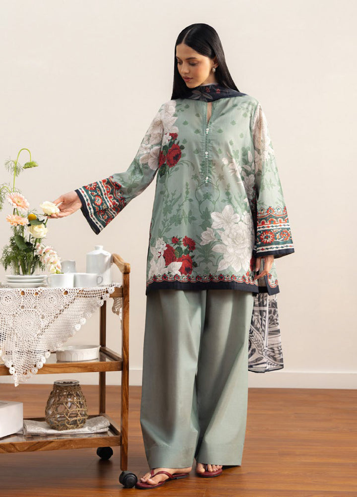 Coco by Zara Shahjahan Unstitched Printed Lawn 3 Piece Suit CZS26ULV ZEN-10B - Summer Collection