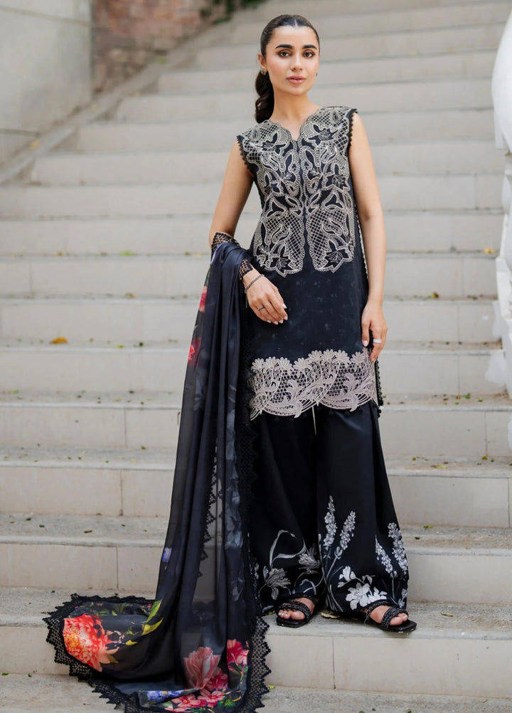 Meraki by Asifa and Nabeel Unstitched Embroidered Lawn 3 Pcs Suit AN26UM MSSL-06 Wild Flower Whimsy - Summer