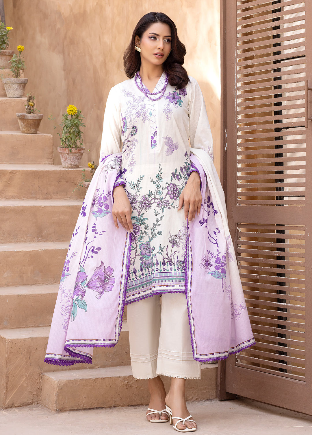 Regalia Textiles Unstitched Printed Karandi Lawn 3 Piece Suit RG26UKL D-6 - Summer Collection