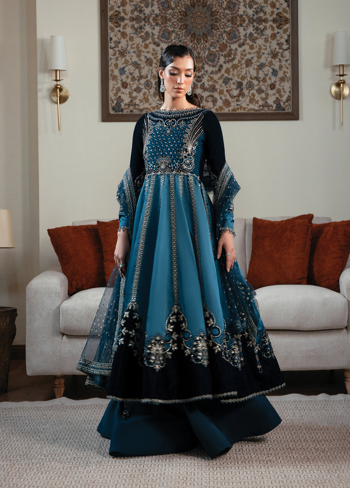 Solene By Faiza Faisal Embroidered Velvet Suits Unstitched 3 Piece FF25SV WS25-0450 - Festive Collection