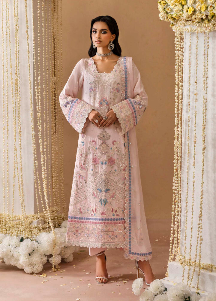 Shehrzadi by Emaan Adeel Unstitched Embroidered Chiffon 3 peice EA25SC Gulrez - Formals Collection