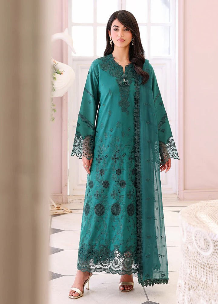 Veil of Summer by Roheenaz Unstitched Embroidered Luxury Lawn 3 Piece Suit RN26UVS 409 WHISPERED VEIL - Eid Collection