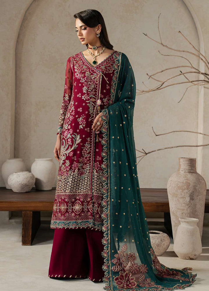 Gulaal Unstitched Embroidered Chiffon 3 Piece Suit GL26ULW Jinaan D-55 - Wedding Collection