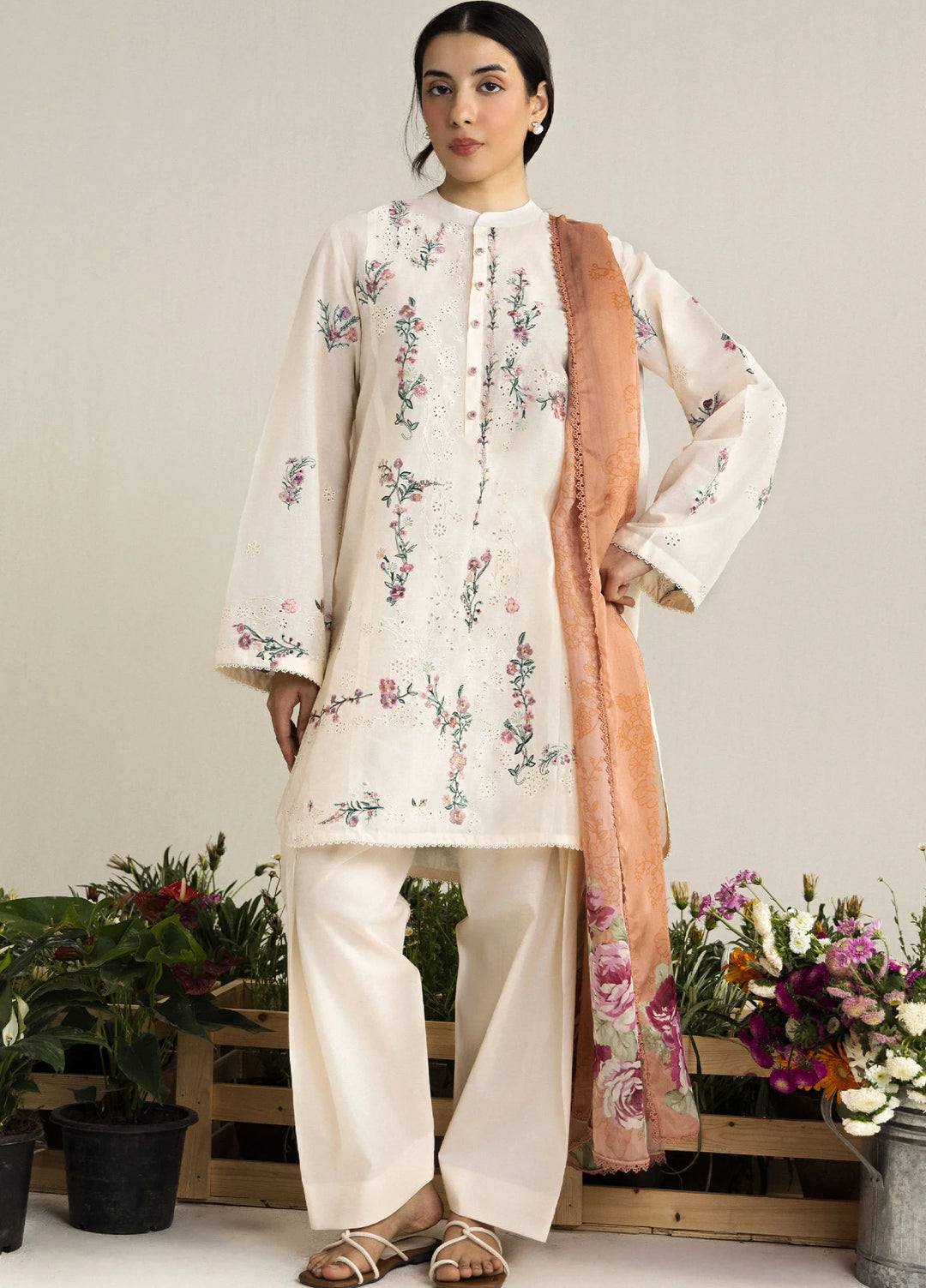 Coco by Zara Shahjahan Unstitched Embroidered Lawn 3 Piece Suit CZS26UCLP YURA-3A - Eid Collection