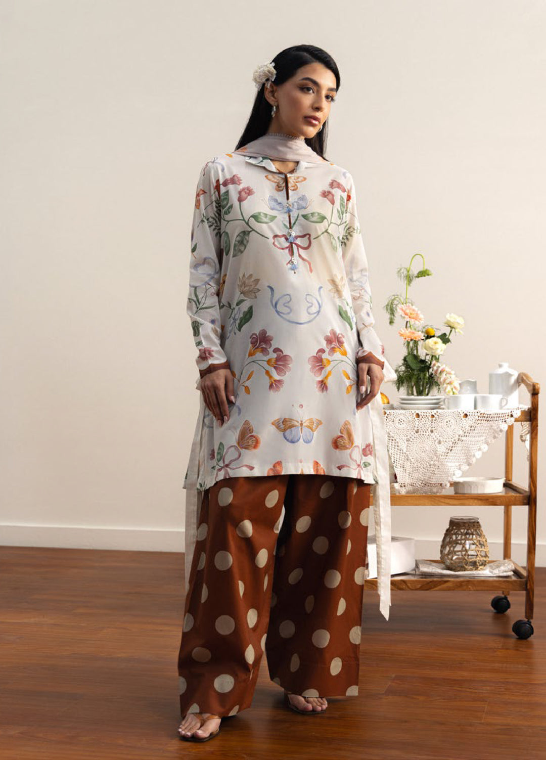 Coco by Zara Shahjahan Unstitched Printed Lawn 3 Piece Suit CZS26ULV YUKI-8A - Summer Collection