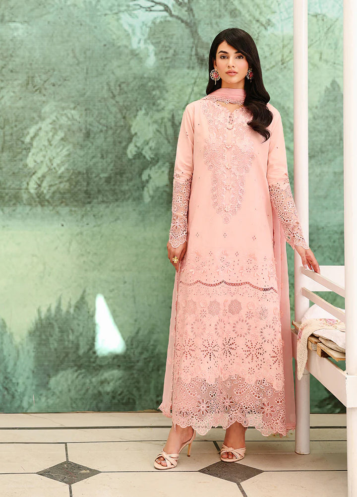 Veil of Summer by Roheenaz Unstitched Embroidered Luxury Lawn 3 Piece Suit RN26UVS 403 AZURE ELAN - Eid Collection