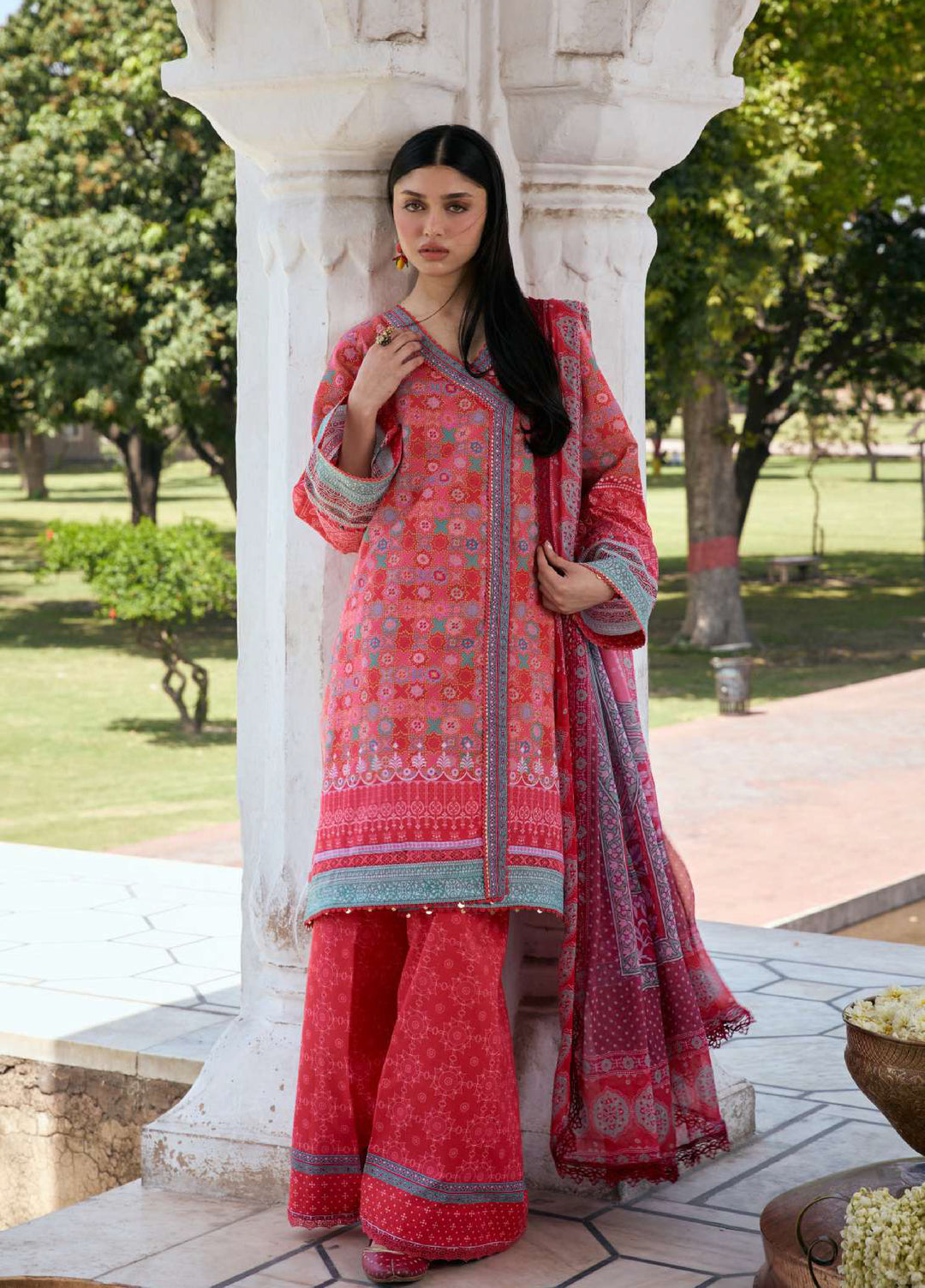 Angan by Kahf Unstitched Printed Lawn 3 Piece Suit KHF26ULA TABEER KPS-3A - Festive Collection