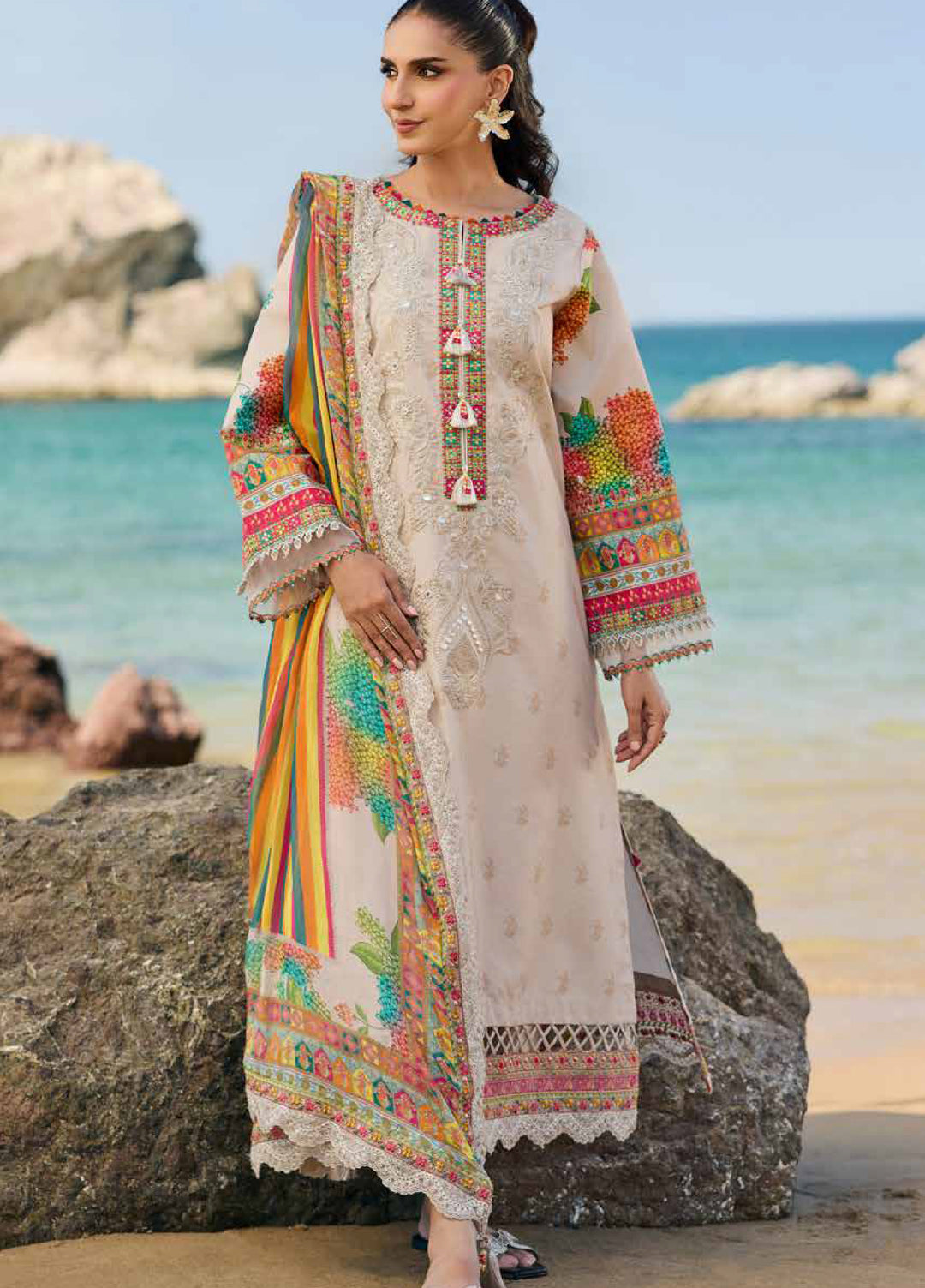 Sun Shine by Charizma Unstitched Embroidered Lawn 3 Piece Suit CHR26ULS CSN6-10 - Summer Collection