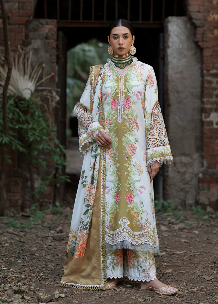 AJR Sard Shaam Embroidered Unstitched Linen Suits 3 Piece AJR25SS AJRW-08 GULRUKH - Winter Collection