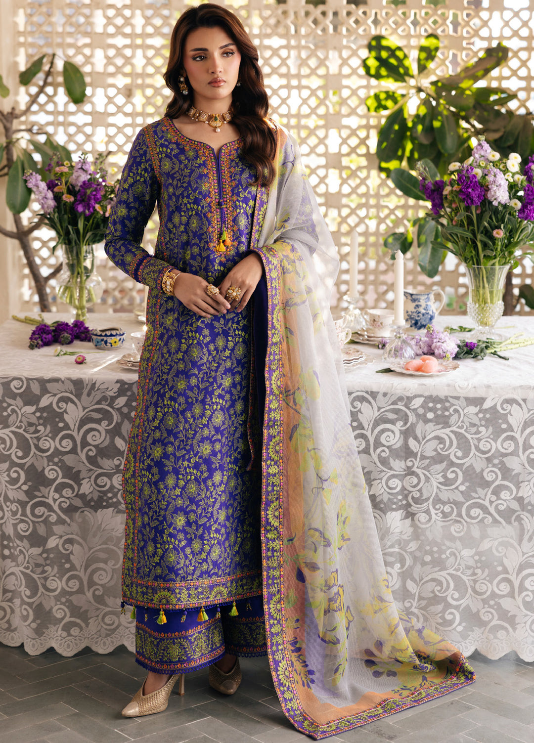 Charizma Unstitched Embroidered Luxury Lawn 3 Piece Suit CHR26ULL ED6-04 - Eid Collection