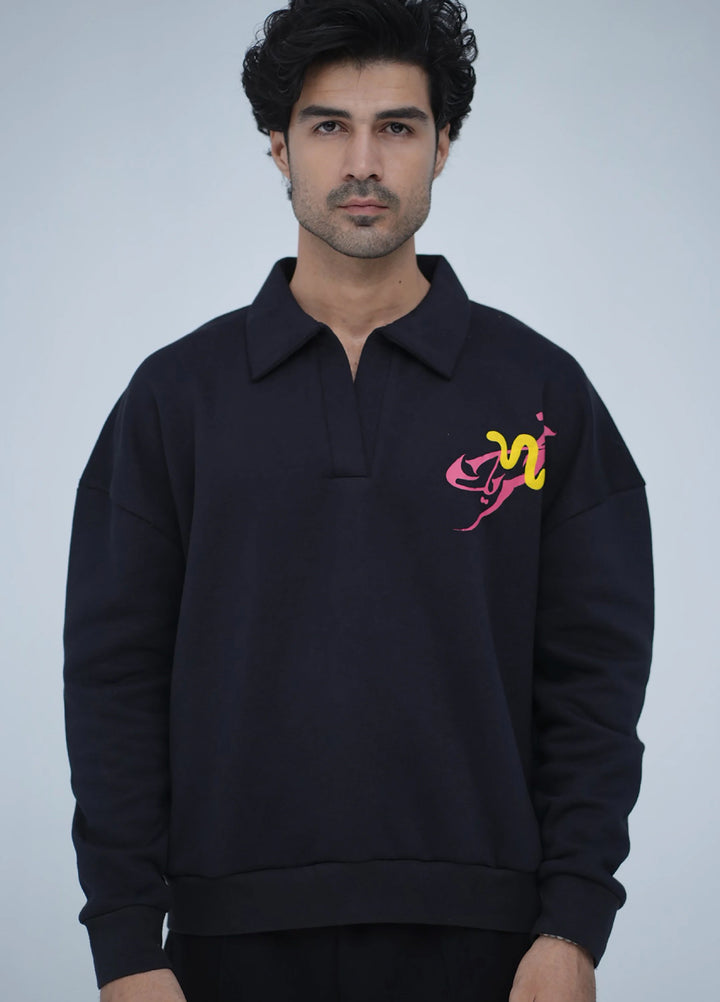 Movement Unisex Western 1 Piece Printed Fleece Royal Indigo Black - Winter Collection