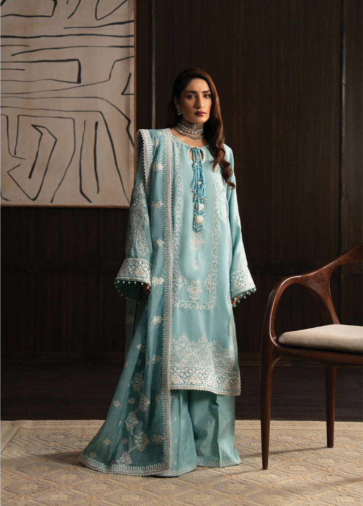 Lady by Aik Atelier Unstitched Tussar Silk Embroidered Suits 3 Piece AIK25L D-08 AIK25L - Festive Collection