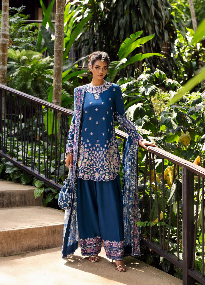 Saira Rizwan Unstitched Raw Silk Embroidered Suits 3 Piece SR25UF SRF25-08 Delara - Festive Collection
