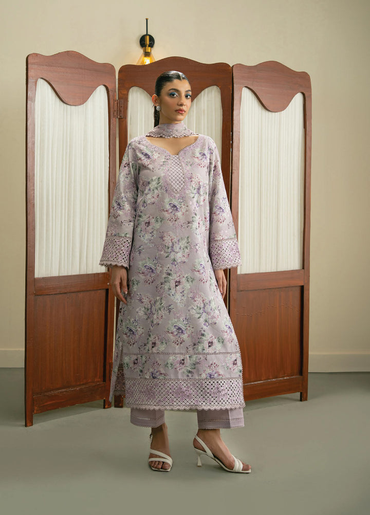 Zephyr by Ayzel Unstitched Lawn Embroidered 3 Piece Suit AAF26UZ D-10 Inya - Summer Collection