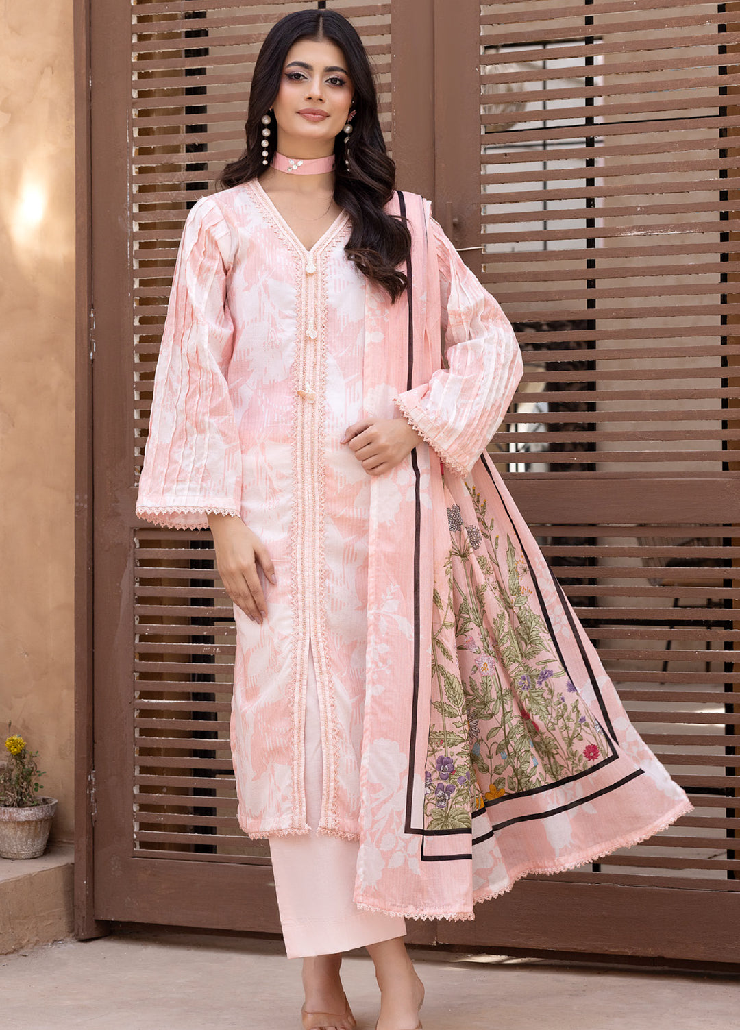 Regalia Textiles Unstitched Printed Karandi Lawn 3 Piece Suit RG26UKL D-7 - Summer Collection