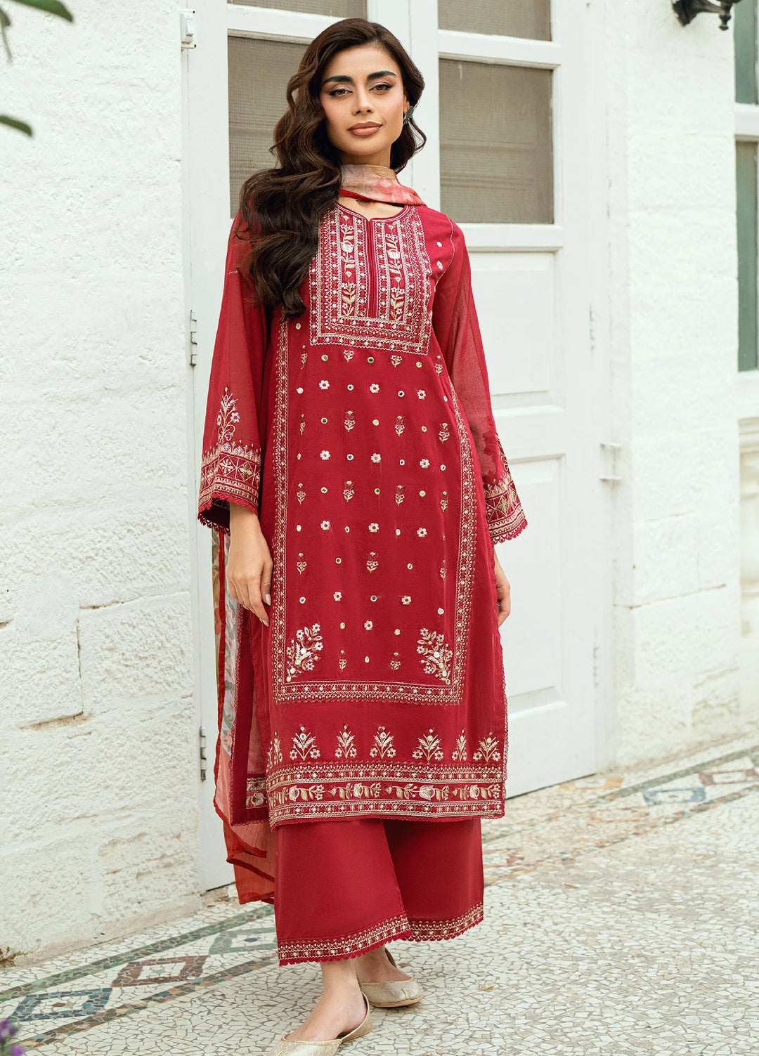 Lamhay by Dhanak Pret Swiss Voile 3 Piece DHN26PSV DC-2579 - Summer Collection