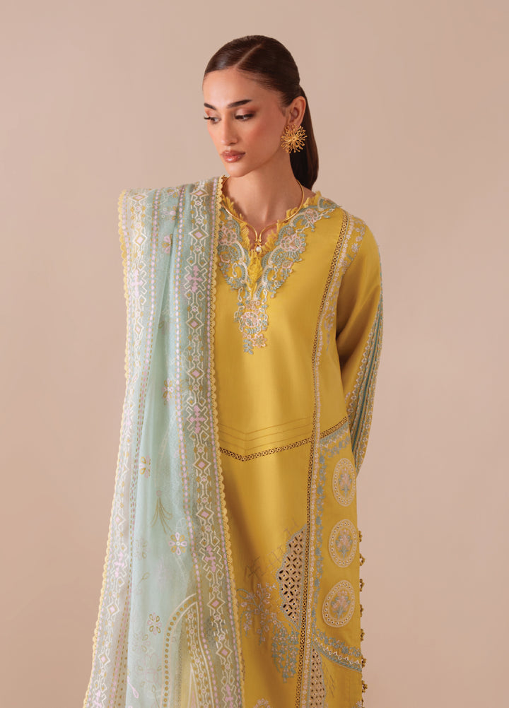 Miraal By Aabyaan Embroidered Chikankari Suits Unstitched 3 Piece ABY25MV D-AV-02-Mehra - Winter Collection