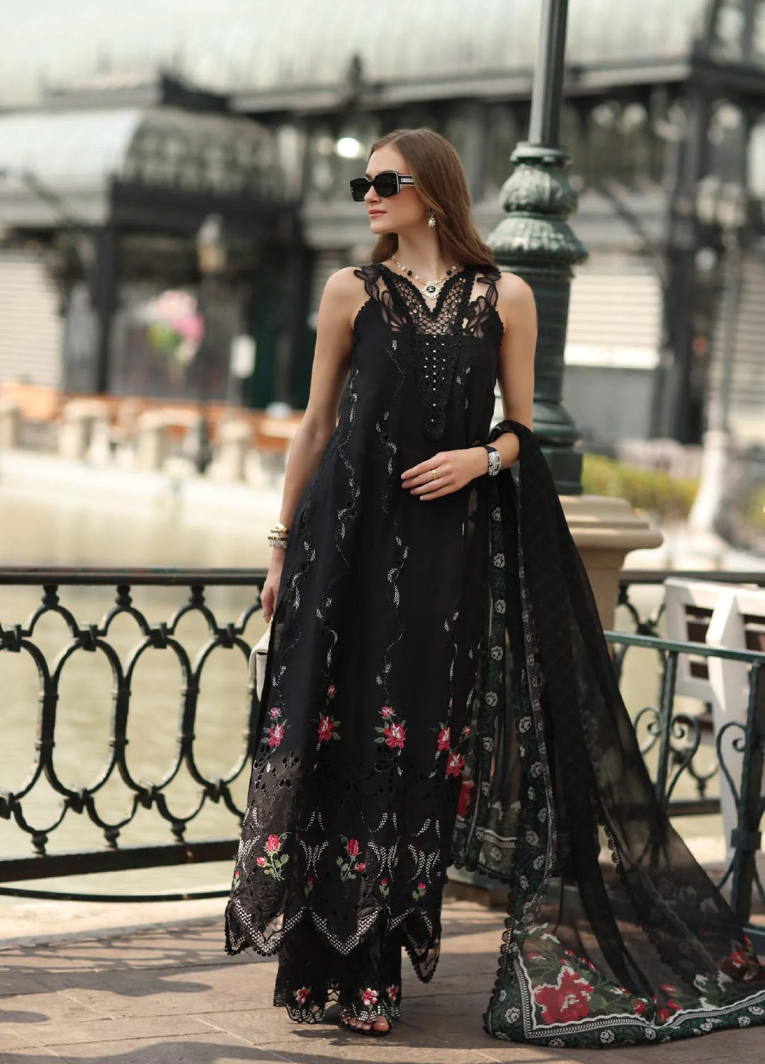 Noor Luxe by Saadia Asad Unstitched Chikankari Embroidered Lawn 3 Piece Suit SA26UNL D-5 NERISSA - Summer Collection