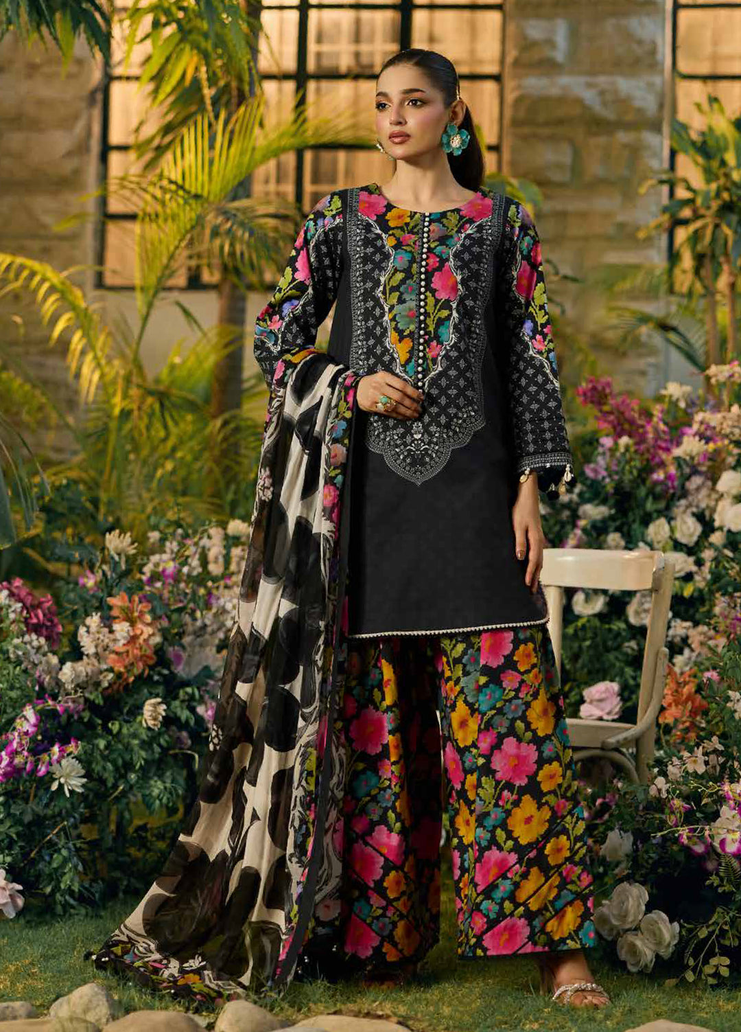 C Prints by Charizma Unstitched Printed Lawn 3 Piece Suit CHR26ULP CP6-18 - Summer Collection