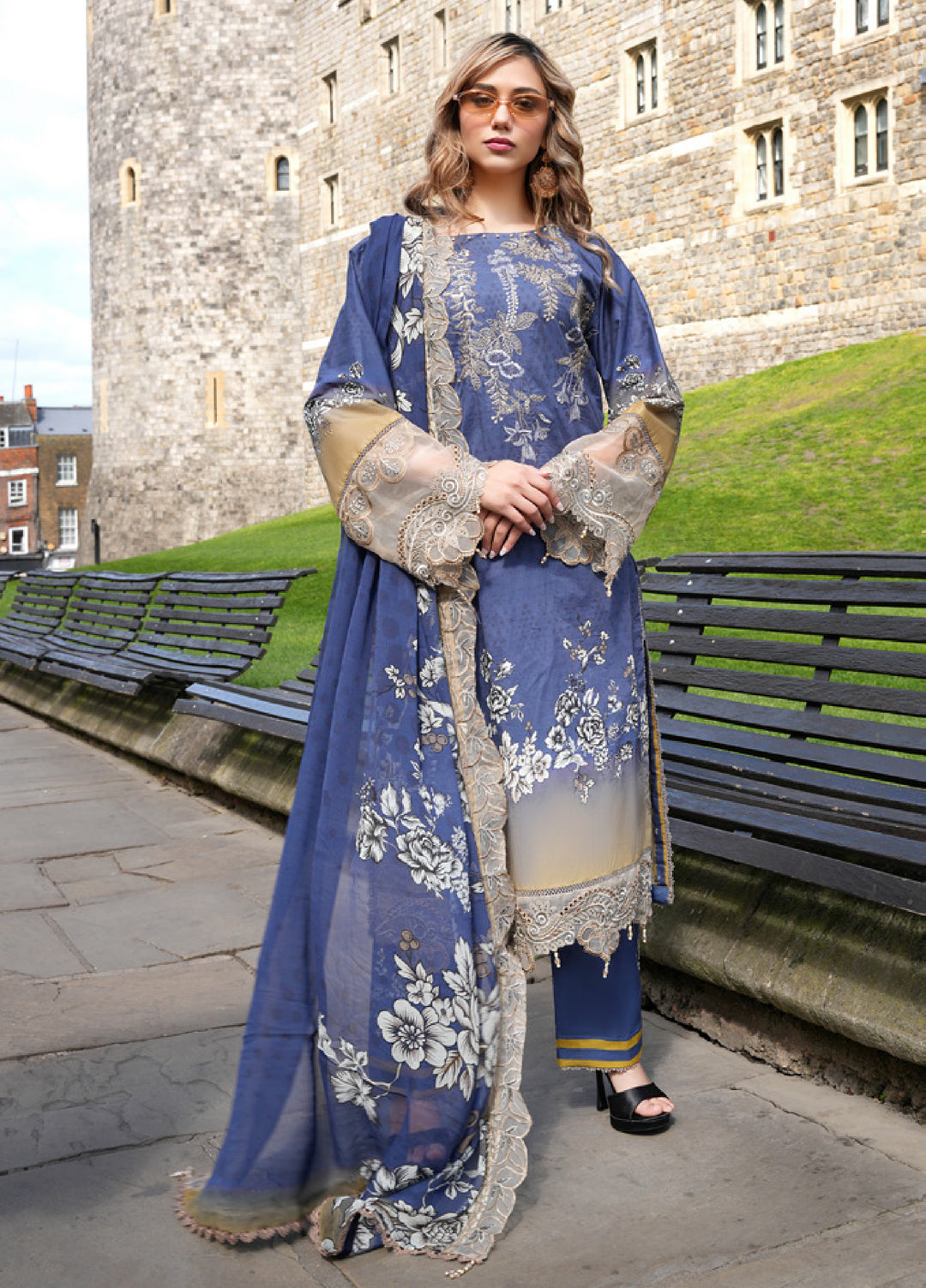Al Zohaib Printkari Unstitched Embroidered Lawn 3 Piece Suit AZ26ULP 05 - Summer Collection