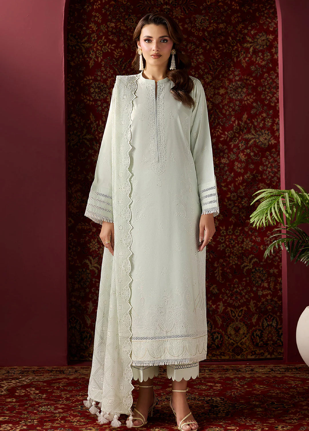 Alizeh Fashion Unstitched Embroidered Lawn 3 Piece Suit AF26ULE AF-EL-7062-ALOE - Summer Collection