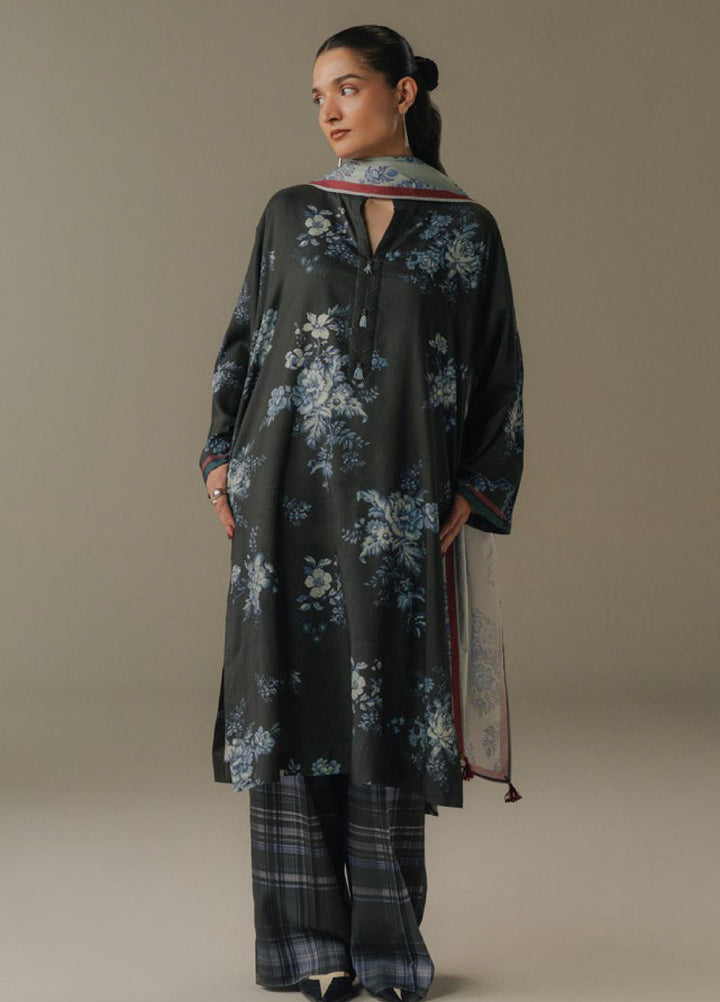 Coco by Zara Shahjahan Prints Unstitched Linen Suits 3 Piece CZS25PW Hushed Ember D-6B - Winter Collection