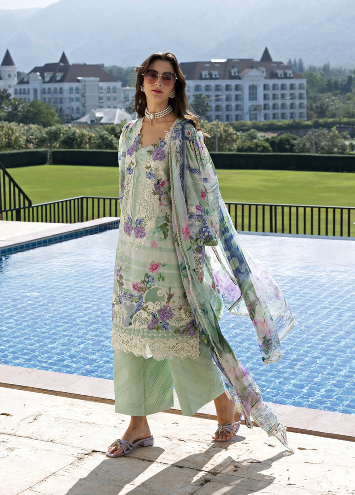 Signature by Elaf Premium Unstitched Embroidered Lawn 3 Piece Suit EL26USP ESA-6B EVELINE WHISPERS - Summer Collection