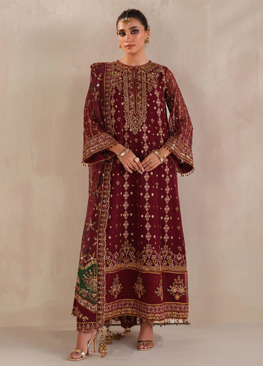 Chantelle by Baroque Unstitched Embroidered Chiffon 3 Piece Suit BQ26UCF UF-4367 - Festive Collection