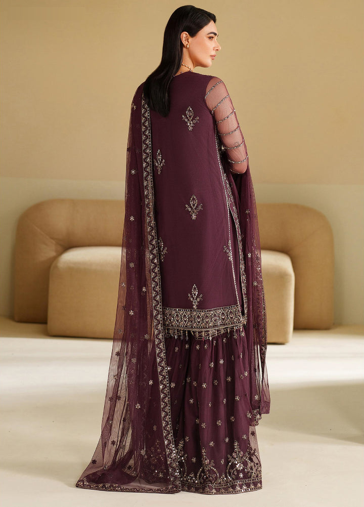 Roohi By Zarif Unstitched Formal Embroidered Net Suits 4 Piece ZRF25RF RFE-01 Saneh - Formals Collection