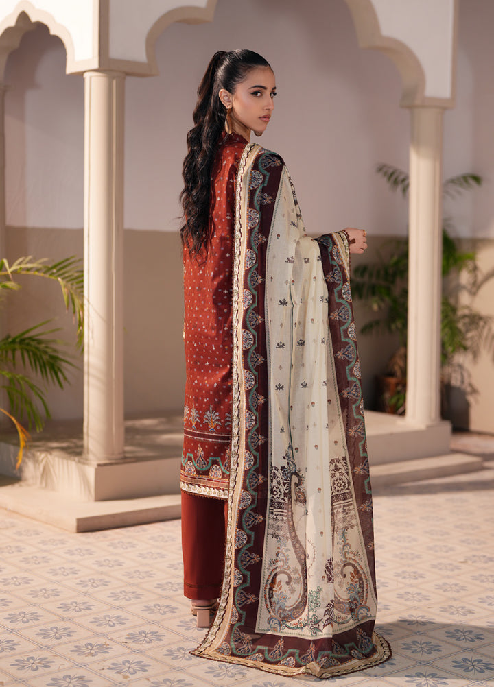 Regalia Textile Unstitched Printed Jacquard Lawn 3 Piece Suit RG26PUJL D-8 - Summer Collection
