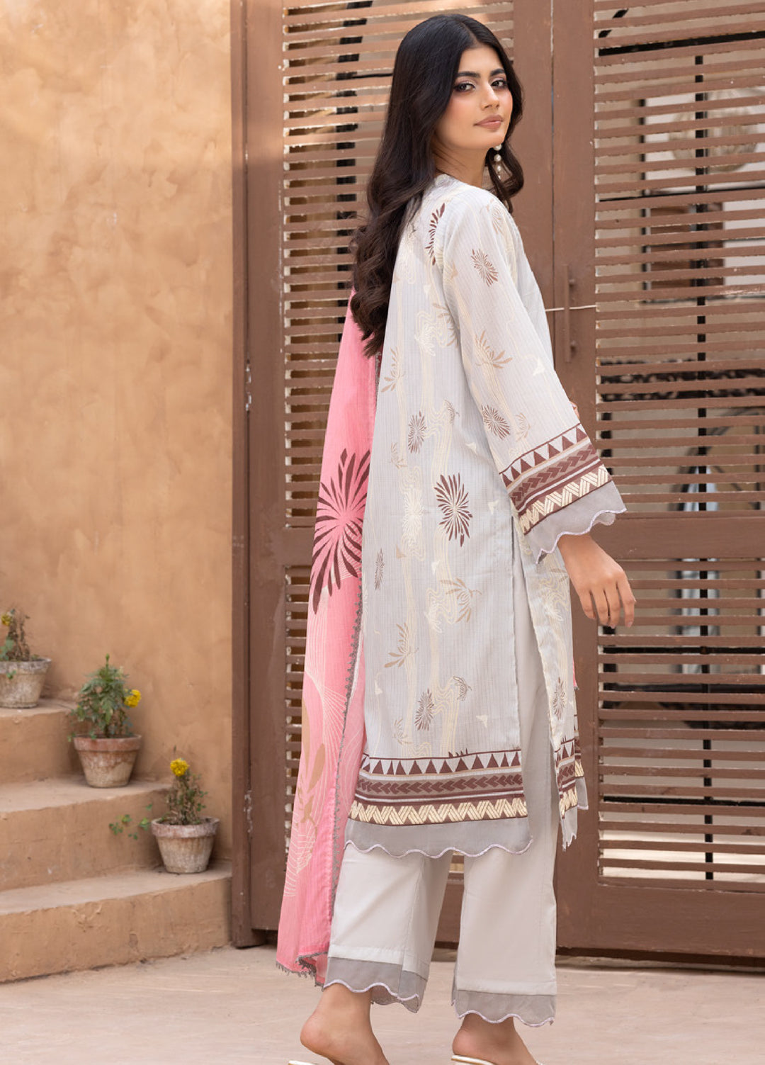 Regalia Textiles Unstitched Printed Karandi Lawn 3 Piece Suit RG26UKL D-1 - Summer Collection