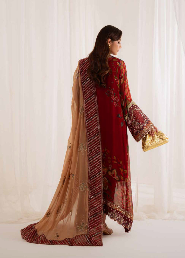 Omara By Nureh Unstitched Embroidered Chiffon 3 Piece Suit NU26OUF NEL- 92 - Festive Collection