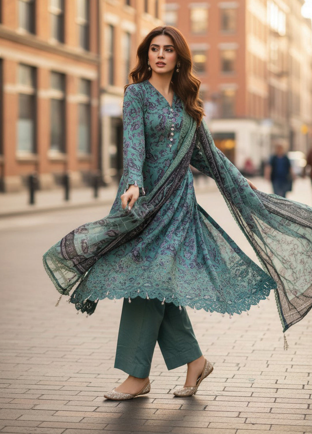 Salina by Regalia Textile Unstitched Embroidered Lawn 3 Piece Suit RG26EU D-1 - Summer Collection