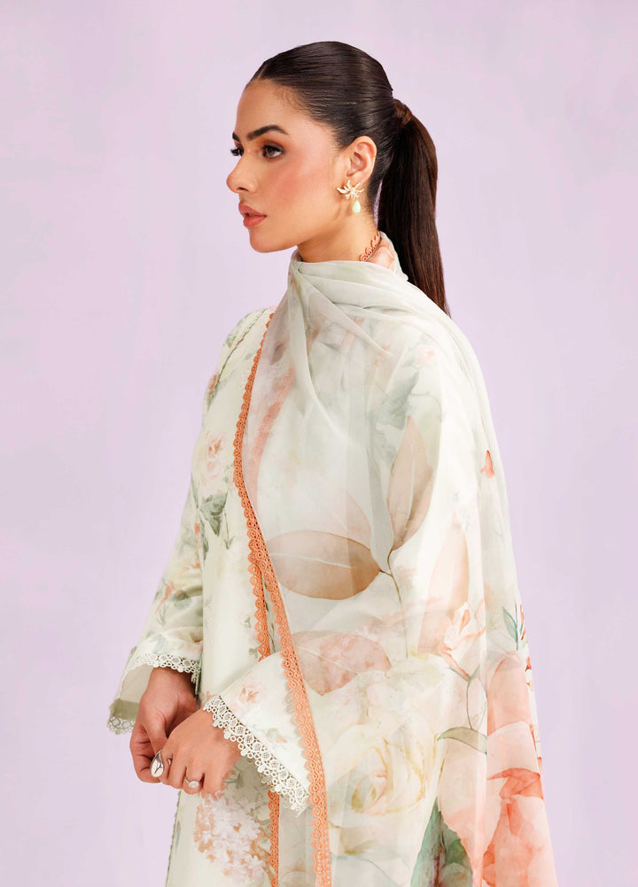 Farasha Unstitched Embroidered Lawn 3 Piece Suit FSH26UL D-12 Mint Veil - Summer Collection