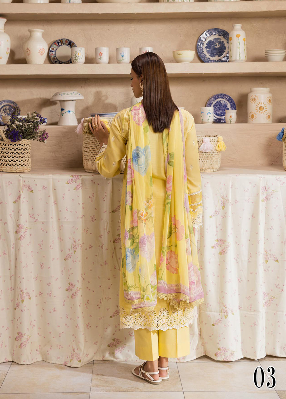 Nissa by Rajbari Unstitched Chikankari Embroidered Lawn 3 Piece Suit RB26UNCL D-3 - Summer Collection