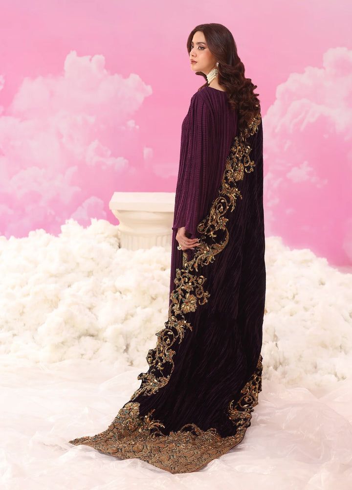 Mount Olypus by Musferah Saad Pret Embroidered Chiffon 3 Piece Amethyst Majesty - Festive Collection