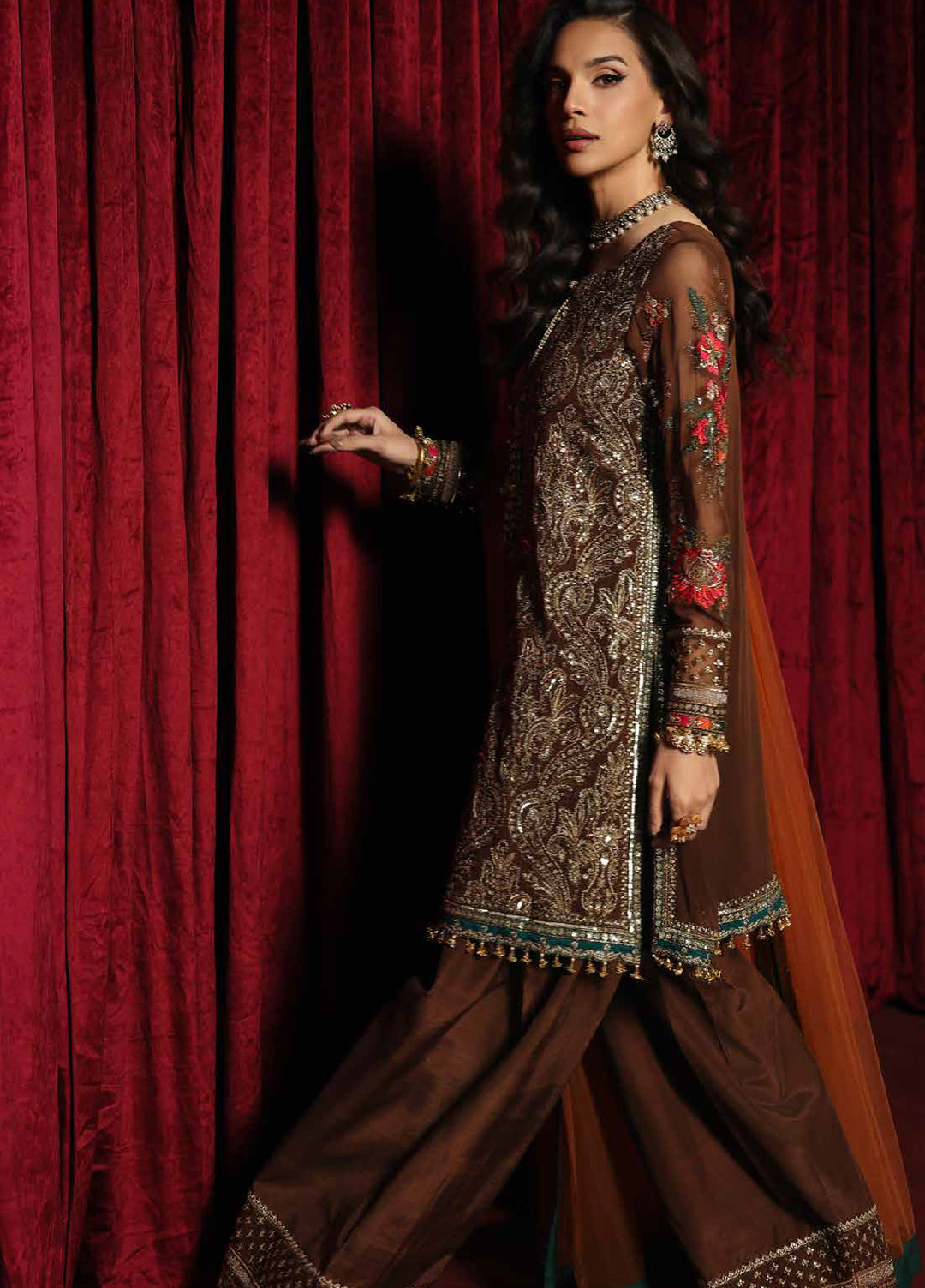 Aura by Charizma Unstitched Chiffon Embroidered Suits 3 Piece CRZ25UA CA26-07 - Festive Collection