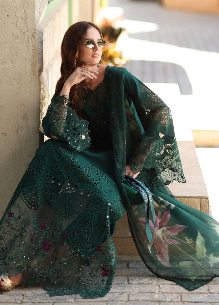 Noor Luxe by Saadia Asad Unstitched Embroidered Lawn 3 Piece Suit SA26UNL D-6B - Summer Collection