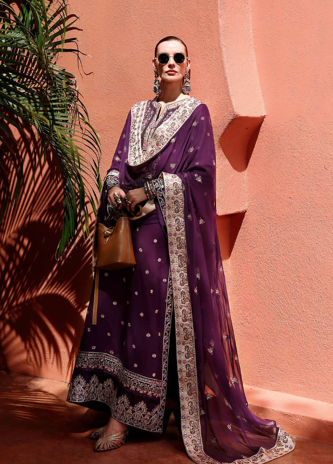 Nuvera Hemline by Mushq Unstitched Raw Silk Embroidered 3 Piece Suit MU26UNH D-8 Minerva - Festive Collection