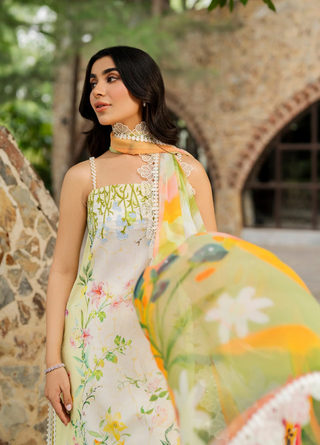 Meraki by Asifa and Nabeel Unstitched Embroidered Lawn 3 Pcs Suit AN26UM MSSL-01 Orchid - Summer