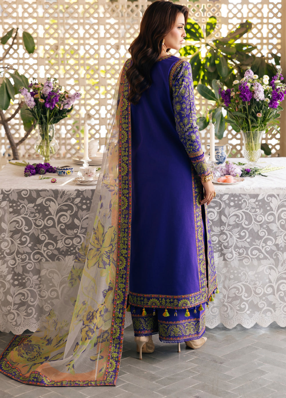 Charizma Unstitched Embroidered Luxury Lawn 3 Piece Suit CHR26ULL ED6-04 - Eid Collection