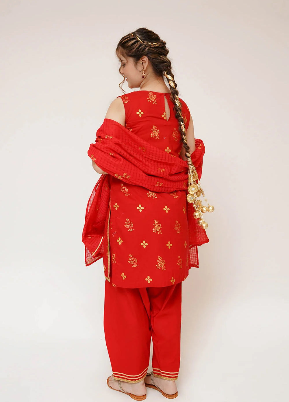 Senorita Girls RTW Printed Cotton 3 Piece Suit GBD-03412 - Casual Collection