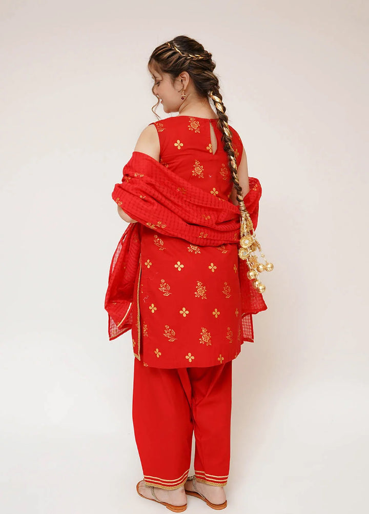 Senorita Girls RTW Printed Cotton 3 Piece Suit GBD-03412 - Casual Collection