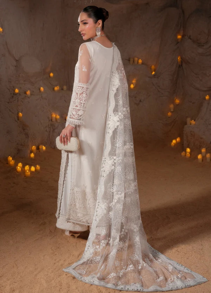 Blink by Zarizaa Unstitched Embroidered NET 3 Piece Suit ZB07-3UNE01B-2509 Pearl - Wedding Collection