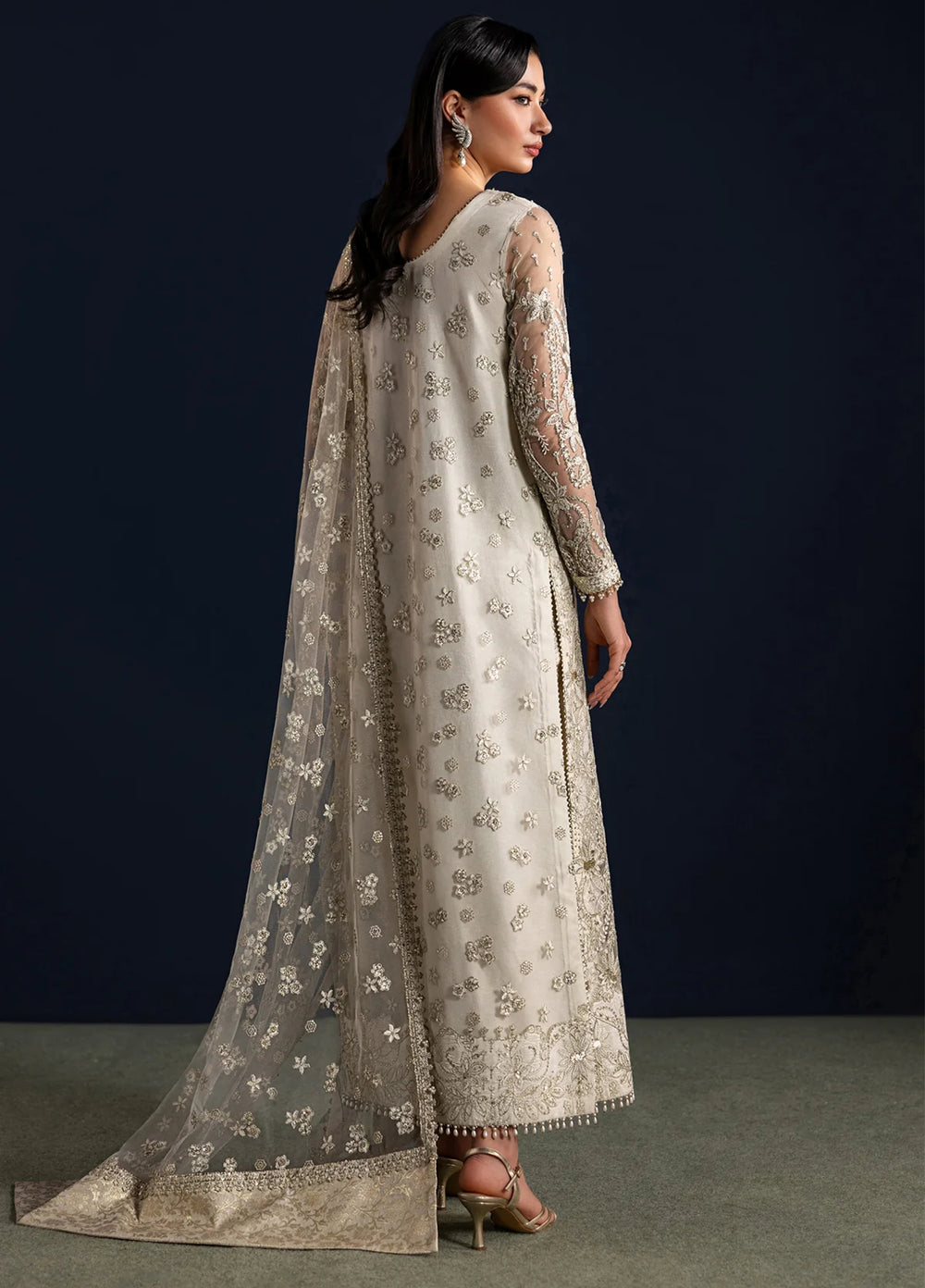 Chantelle by Baroque Unstitched Embroidered Net 3 Piece Suit UF-4448 - Festive Collection